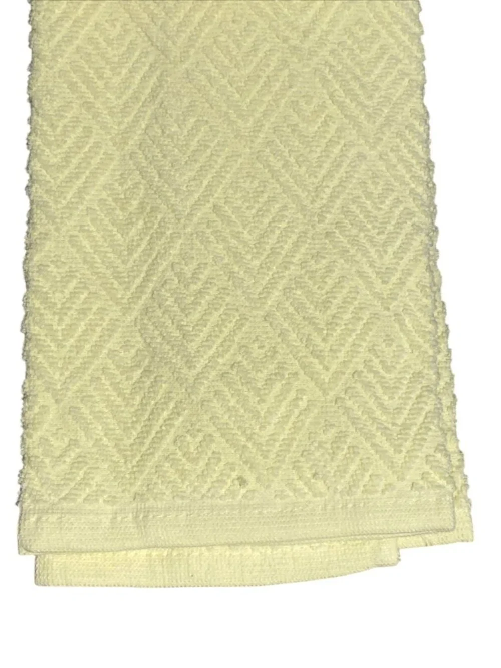 LOT of 4 Kitchen or Bath Hand Dish Towels Yellow Textured Thick & Soft Set NEW